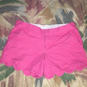 Pink quilted scalloped Lily Pulitzer shorts
